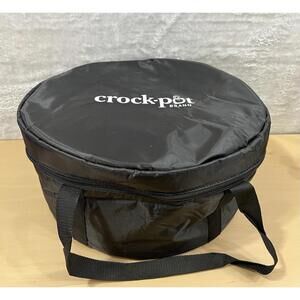 Crockpot The Original Slow Cooker Handled Insulated 15" Oval Carrying Case Black